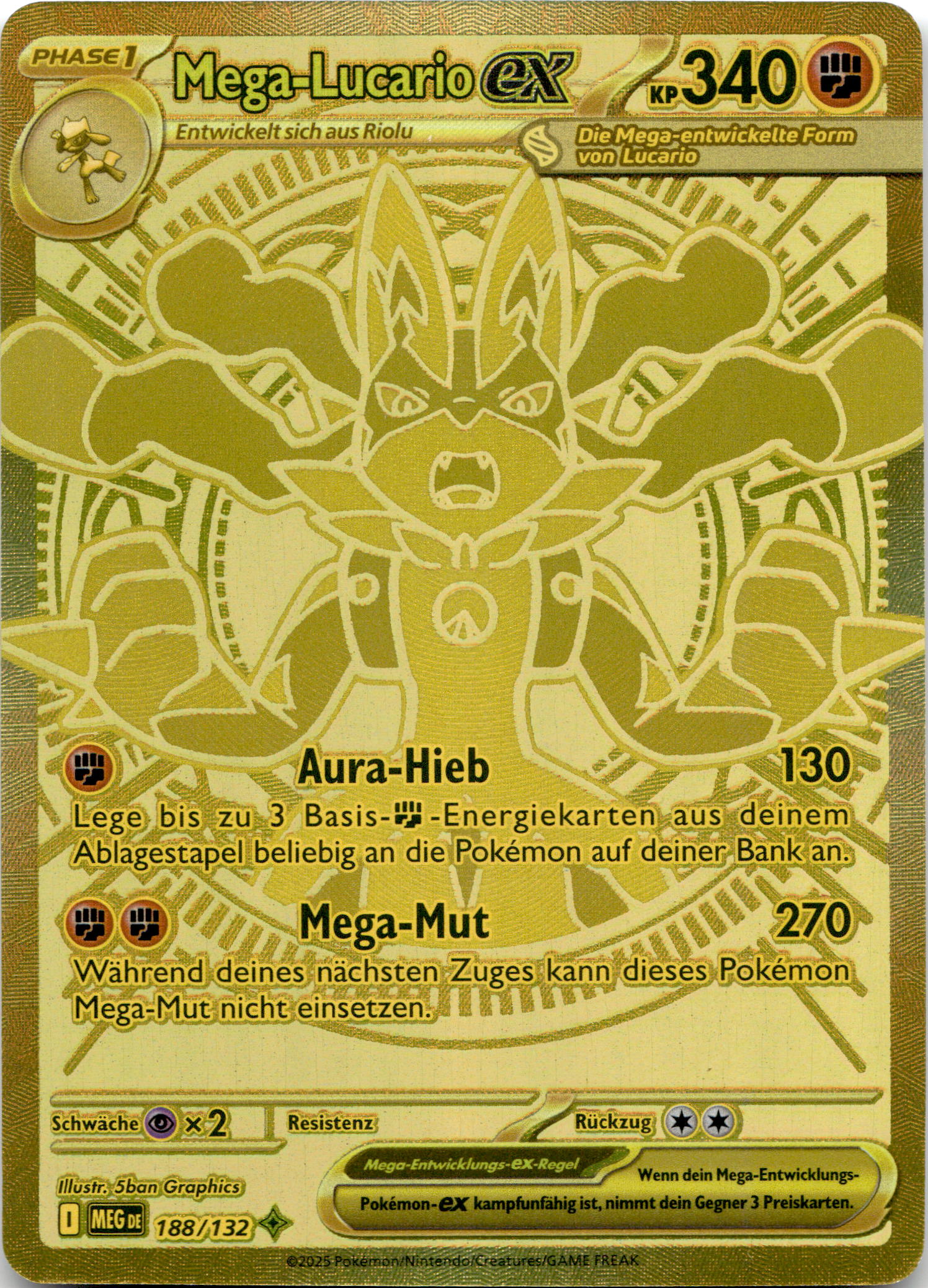 Mega-Lucario ex #188/132 Mega Hyper Rare