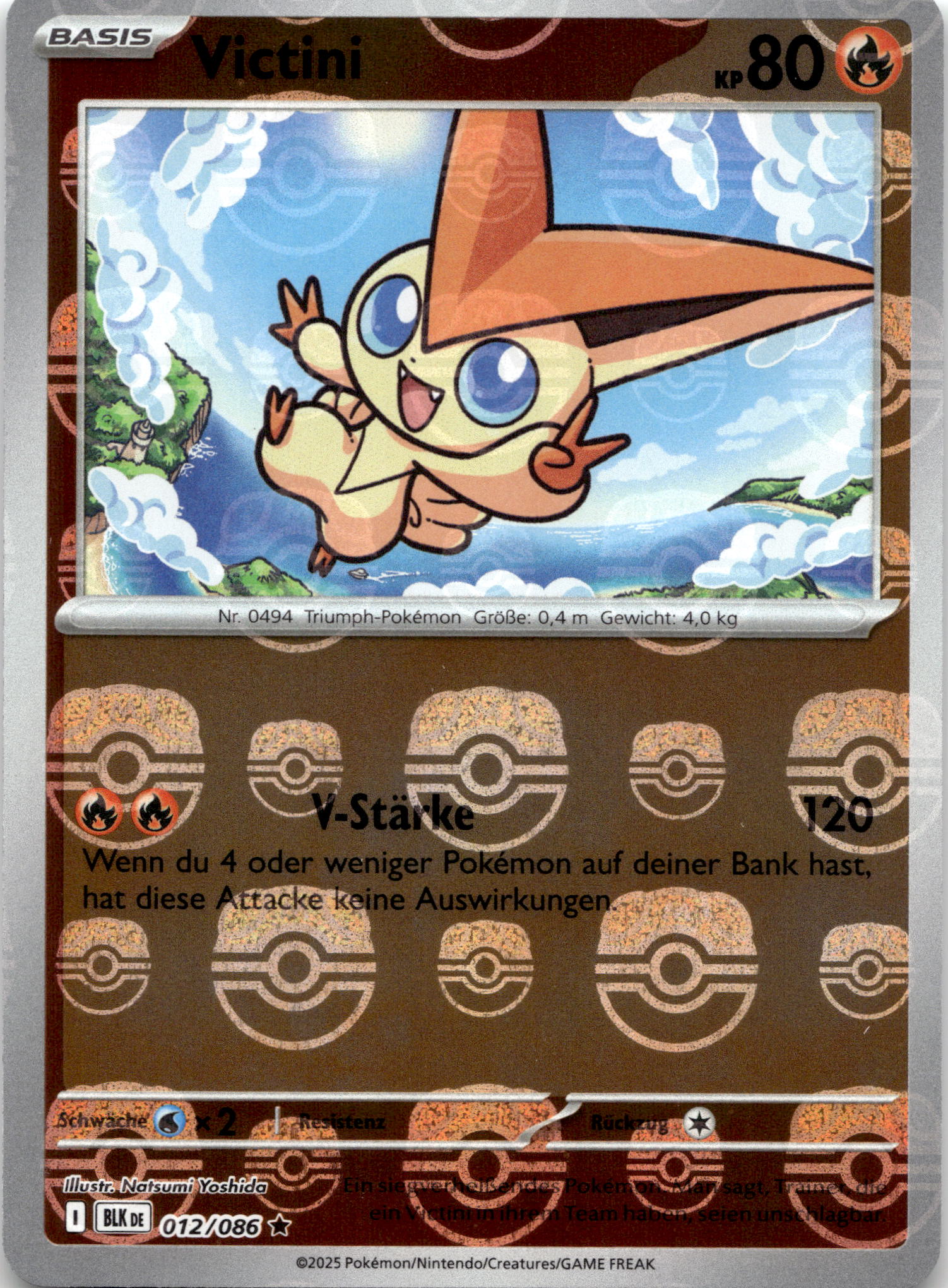 Victini Poke Master Ball Reverse Foil #012/086