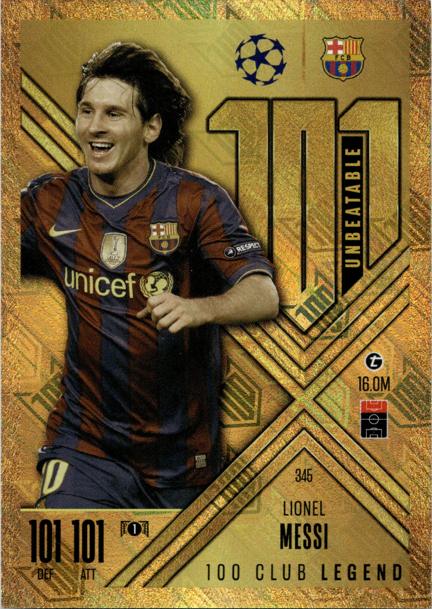 #345 Lionel Messi - 100 Club Legend