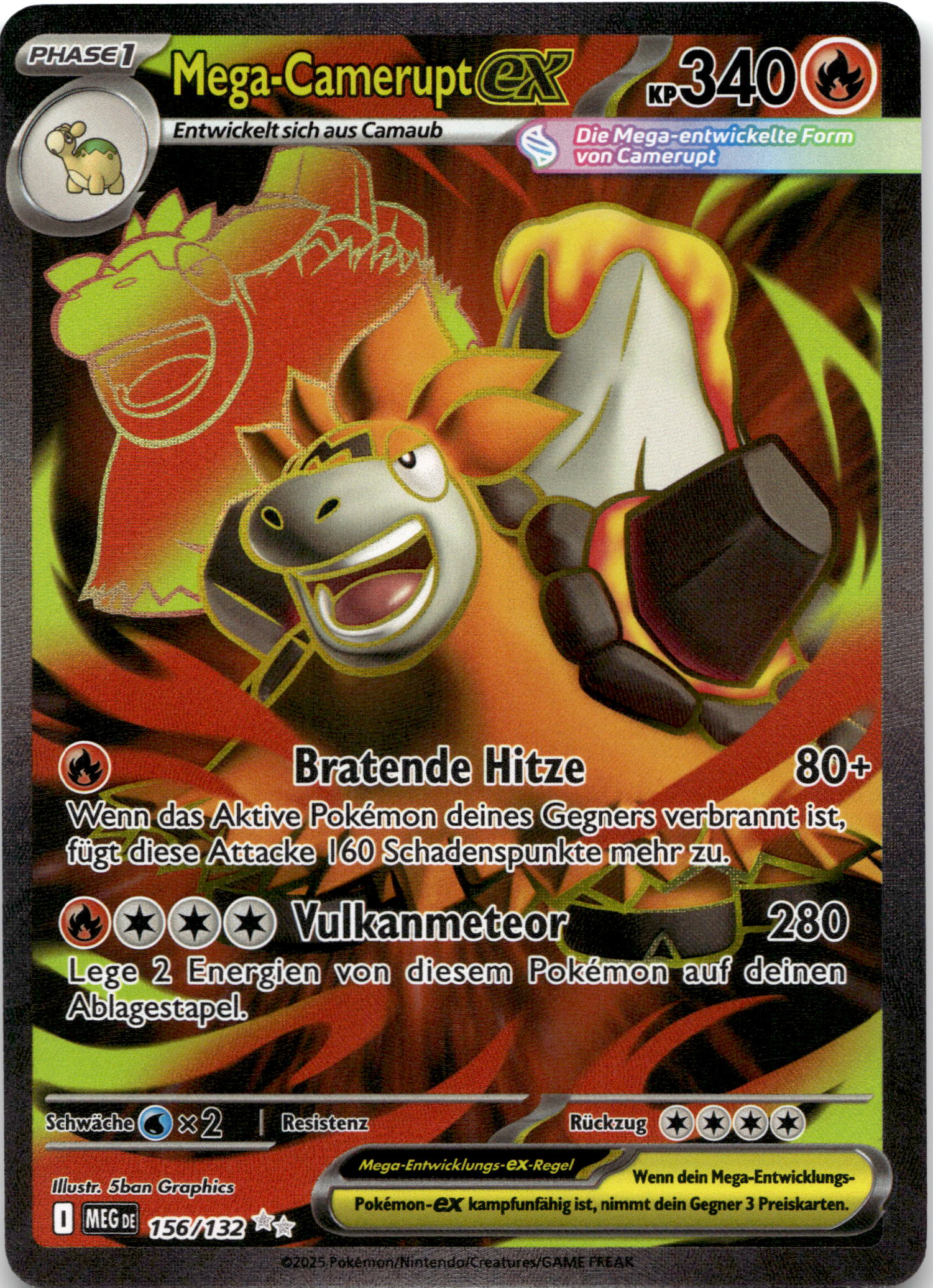 Mega-Camerupt ex #156/132 Ultra Rare