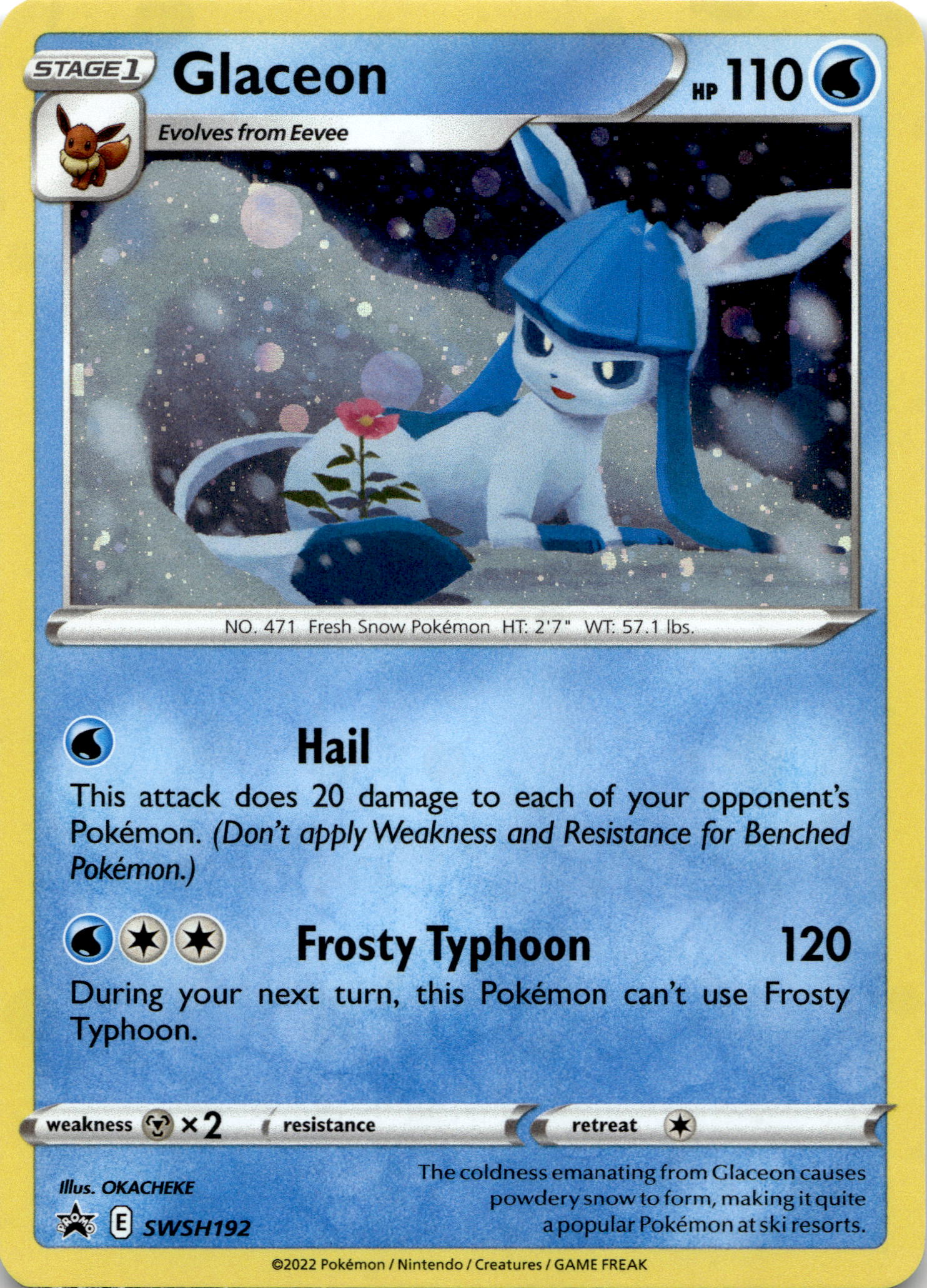 Glaceon Holo #SWSH192 Black Star Promo