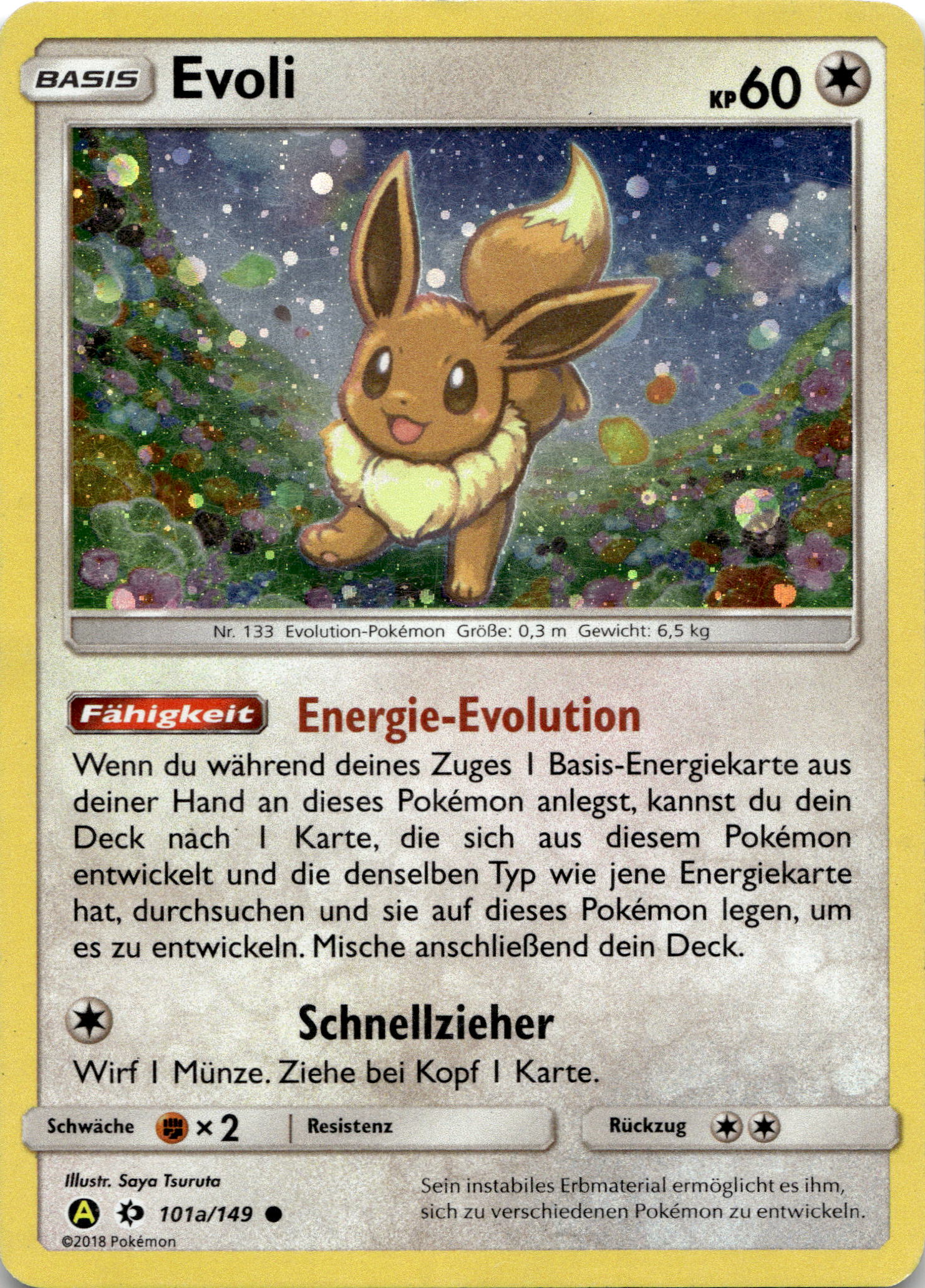 Evoli Holo #101a/149 Yellow A Alt. Art