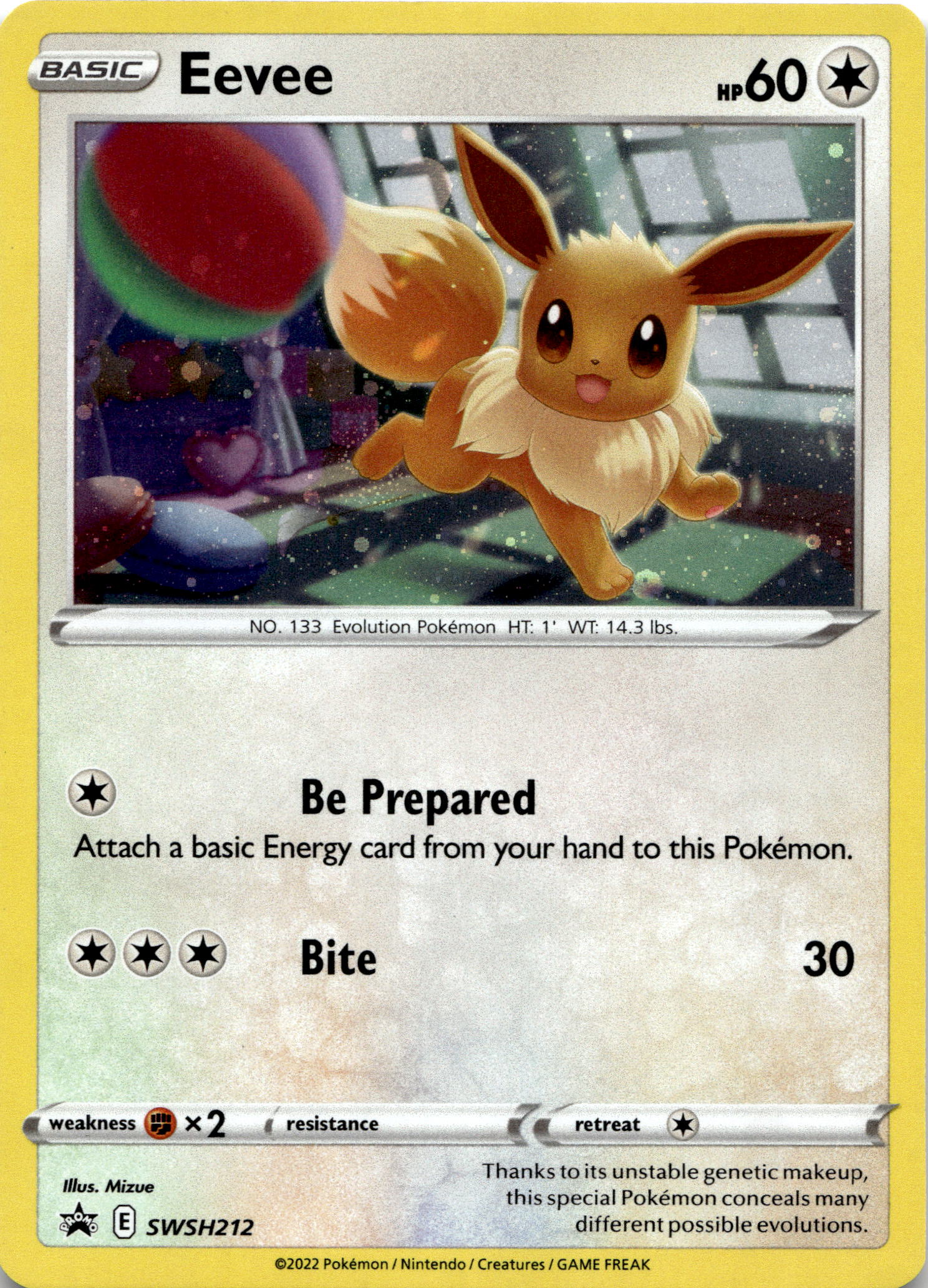 Eevee Holo #SWSH212 Black Star Promo