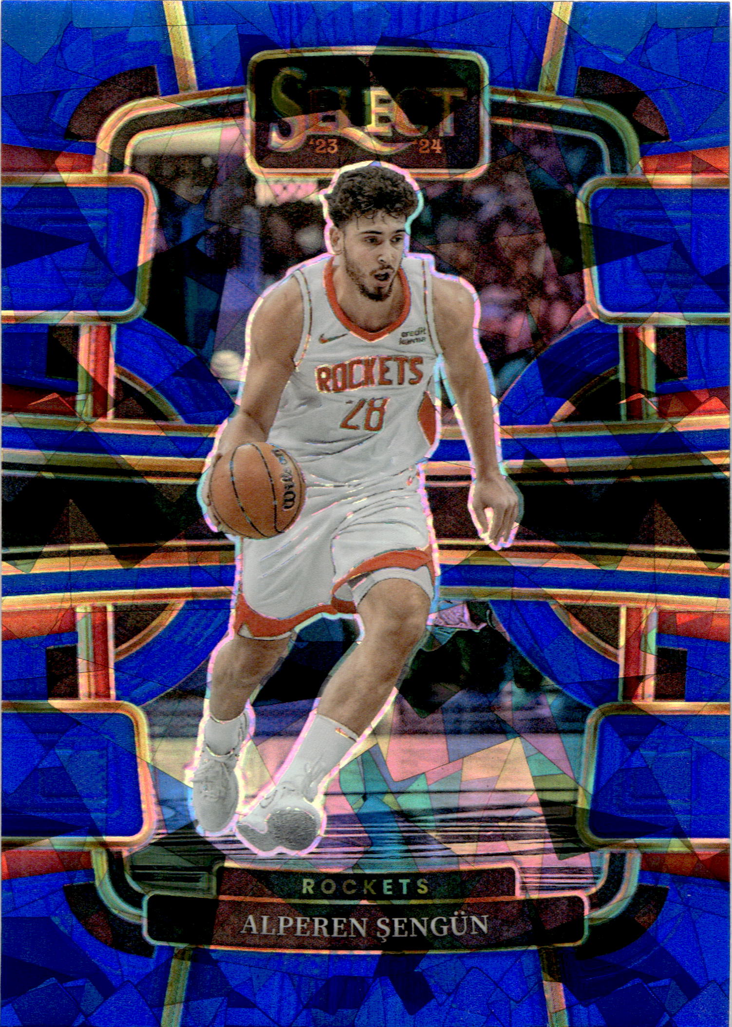 #13 Alperen Sengun - Blue Cracked Ice Prizm