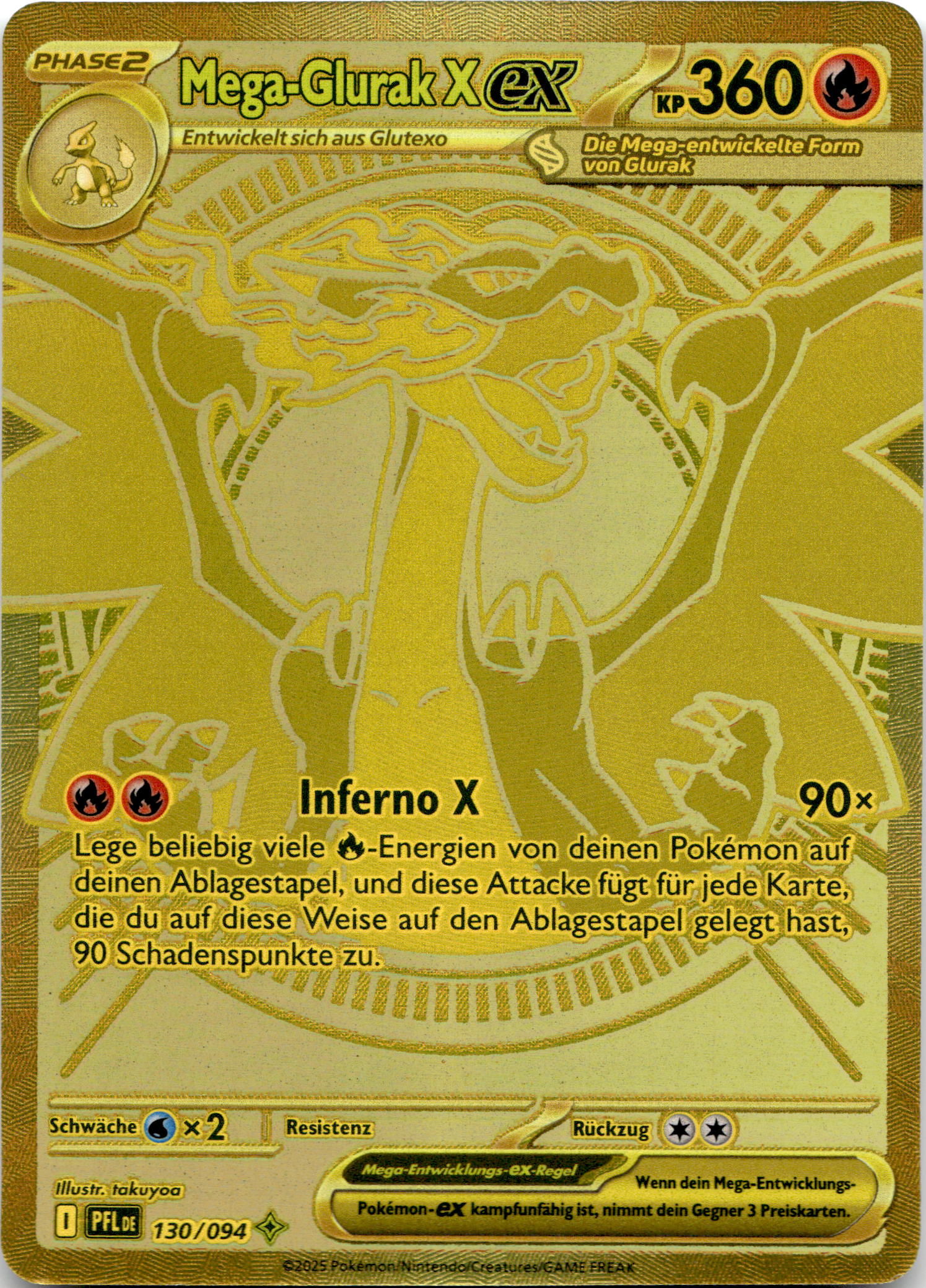 Mega-Glurak X ex #130/094 Mega Hyper Rare