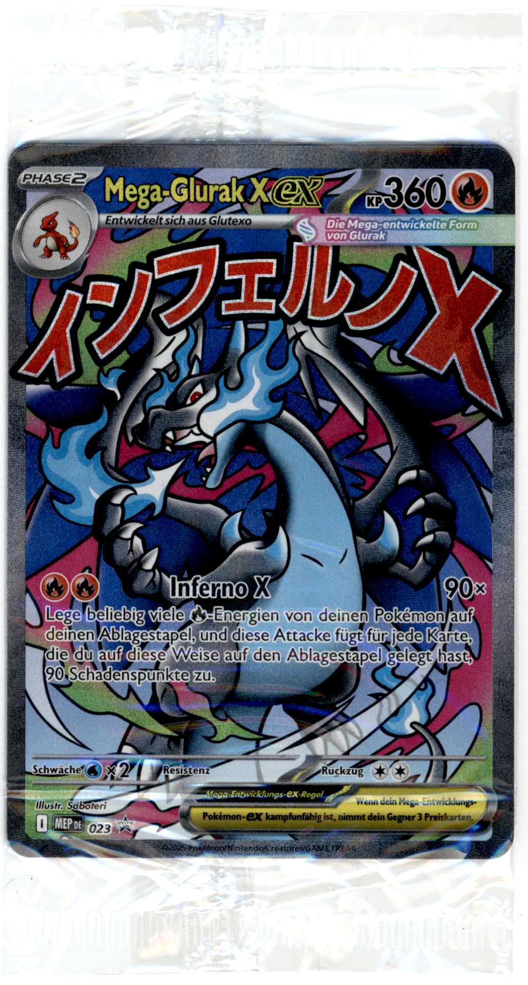 Mega-Glurak X ex #023 Black Star Promo Sealed