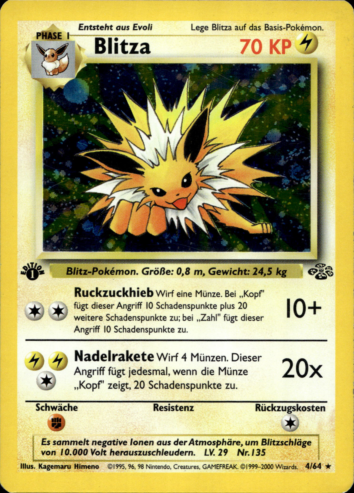 Blitza Holo #4/64 1ST EDITION