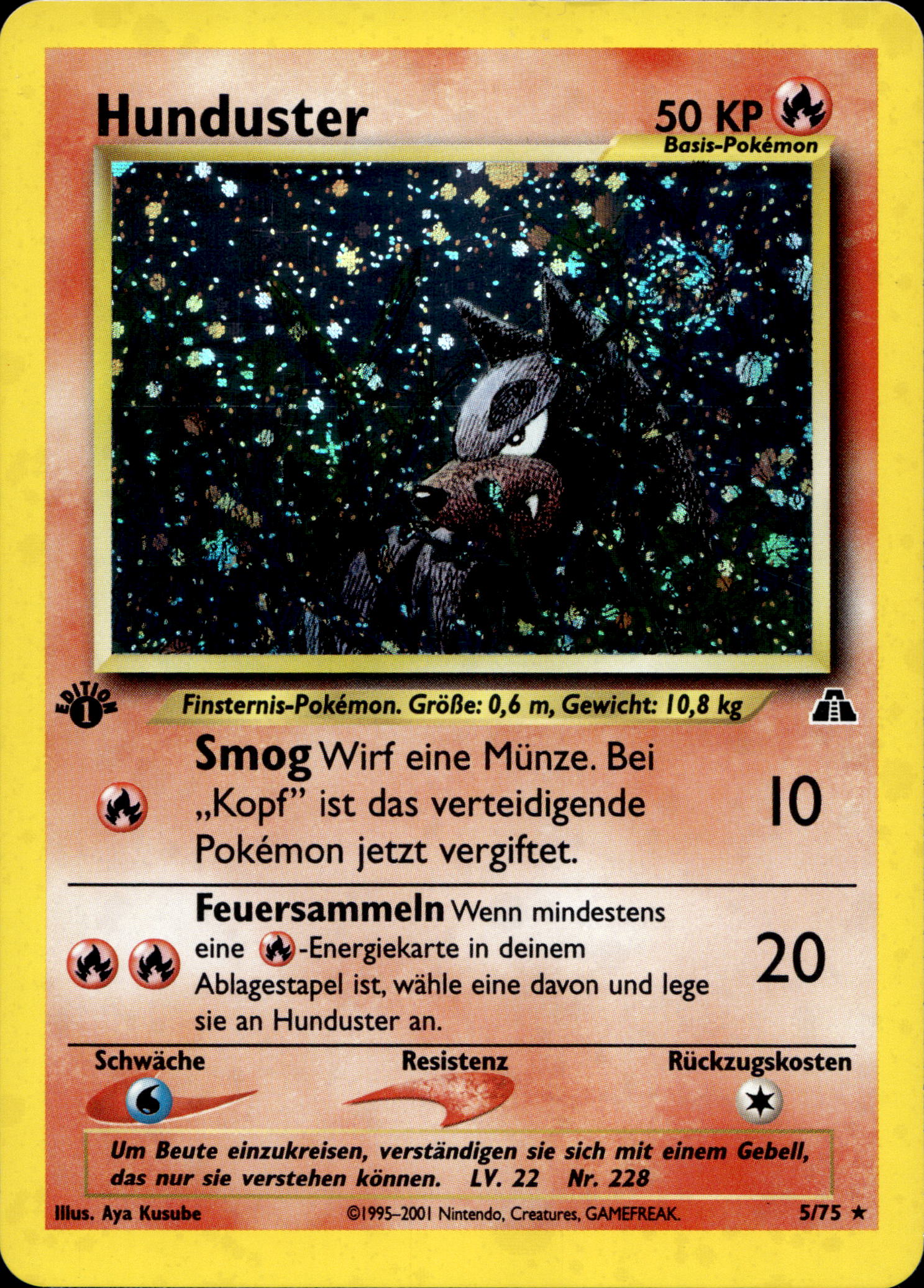 Hunduster Holo #5/75 1ST EDITION
