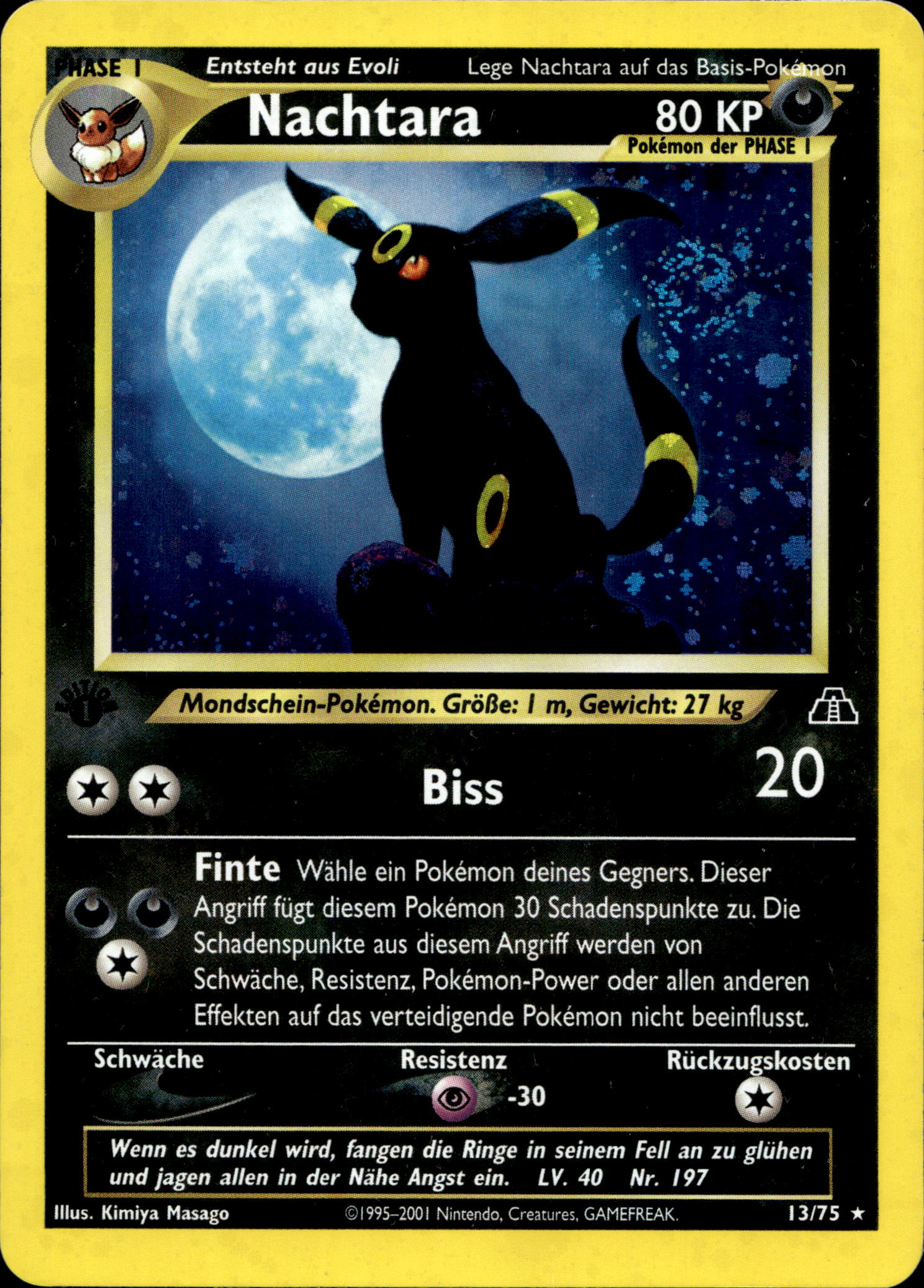 Nachtara Holo #13/75 1ST EDITION