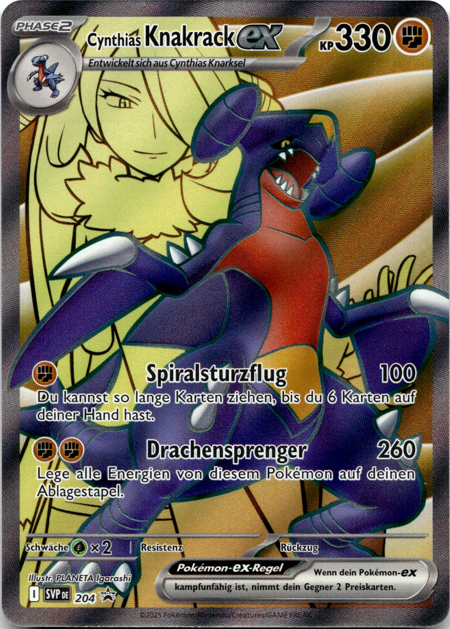 Cynthias Knakrack ex #204 Black Star Promo