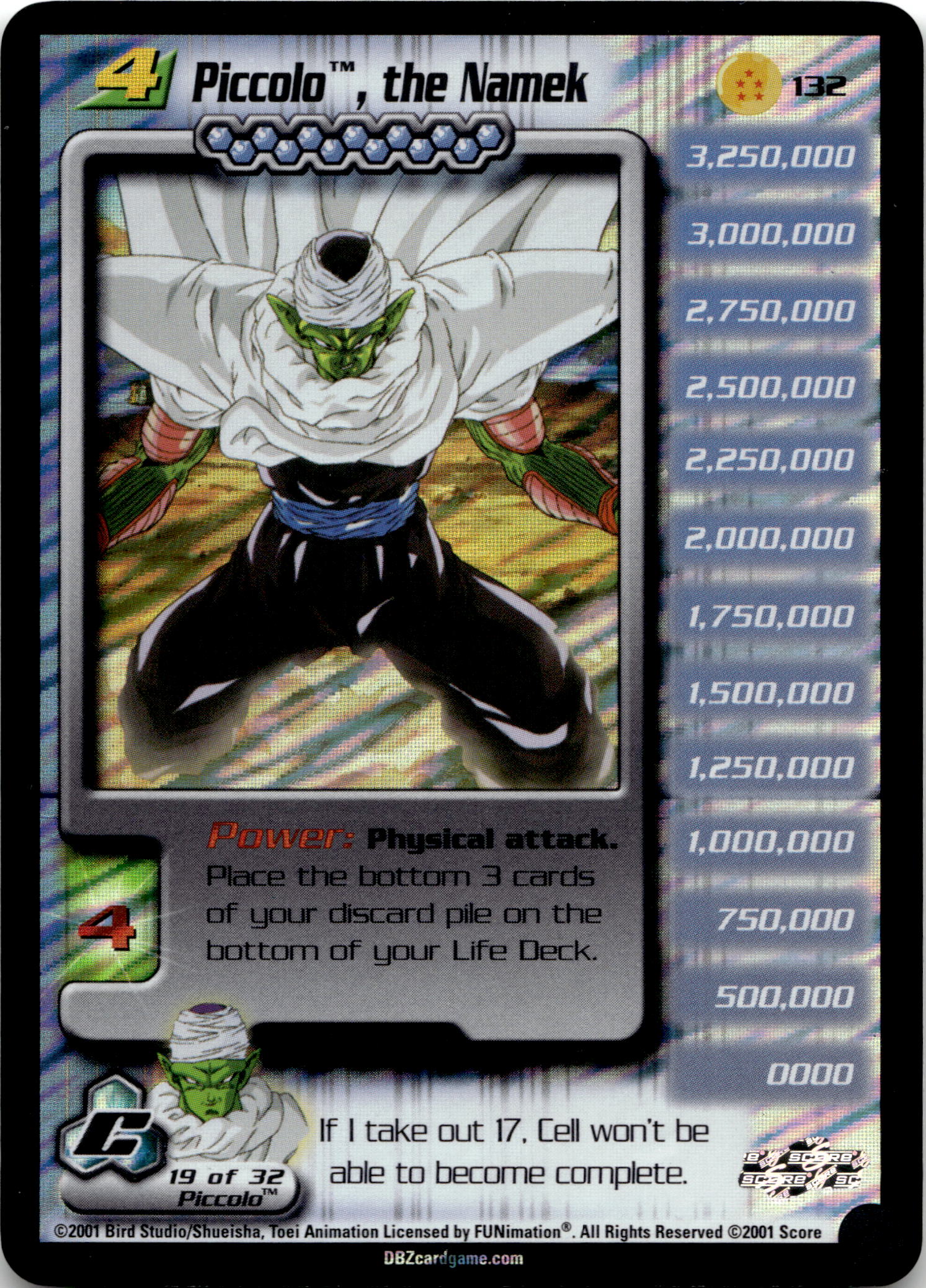 Piccolo, the Namek LEV4 Foil #132