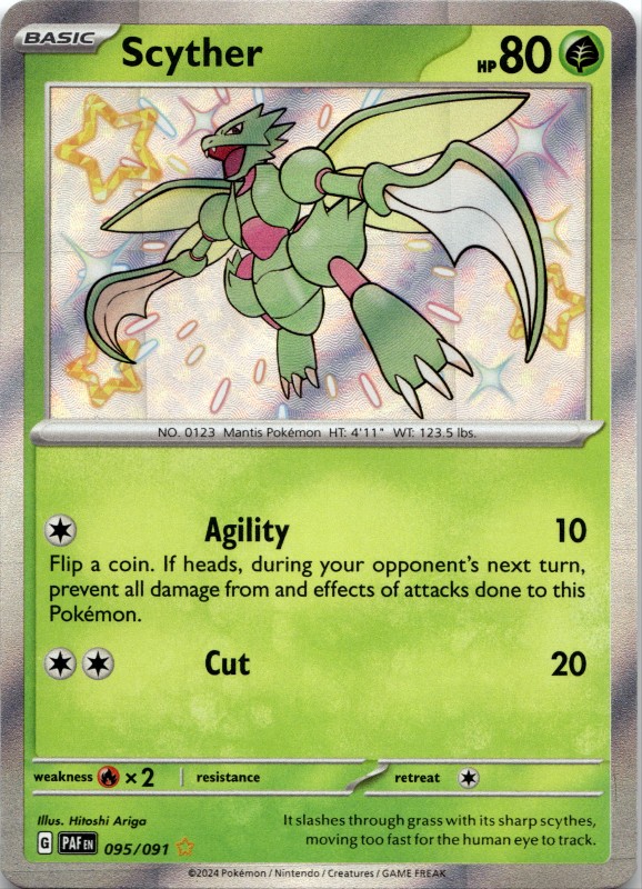 Scyther Holo #095/091 Shiny Rare