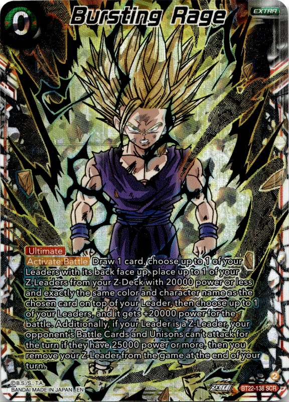 Bursting Rage BT22-138 Secret Rare