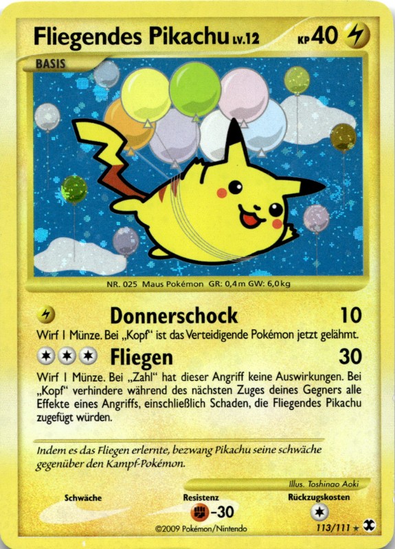 Fliegendes PIKACHU HOLO #113/111