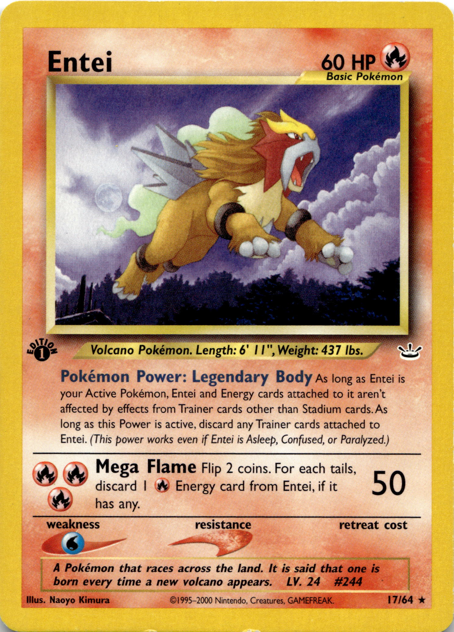Entei #17/64 1ST Edition