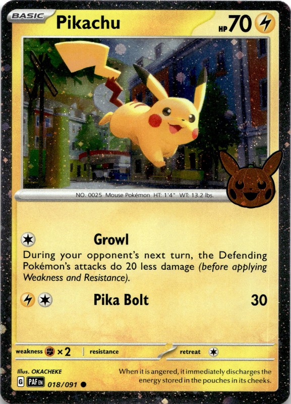 Pikachu Holo #018/091 Stamp