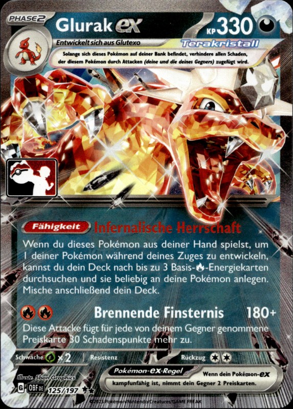Glurak ex #125/197 Stamp