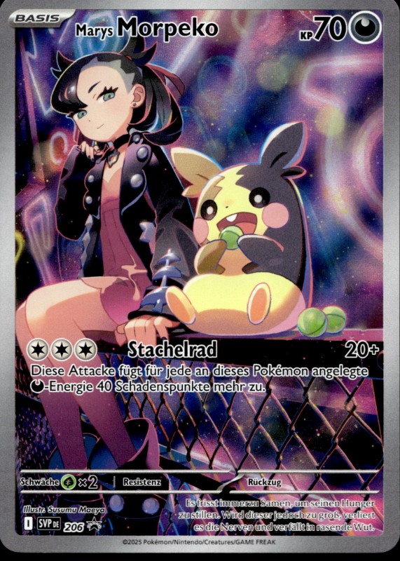 Marys Morpeko #206 Black Star Promo
