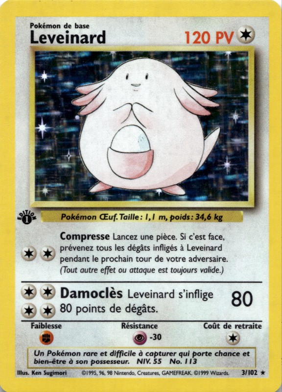 Leveinard Holo #3/102 1ST Edition