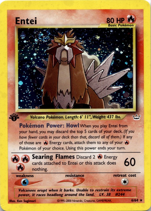 Entei Holo #6/64 1ST Edition