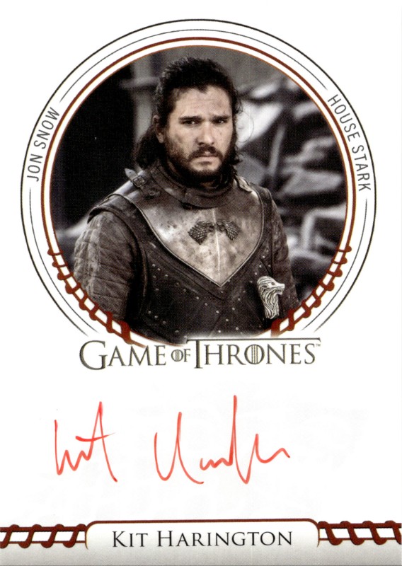 #Kit Harington as Jon Snow Red Sigil Auto