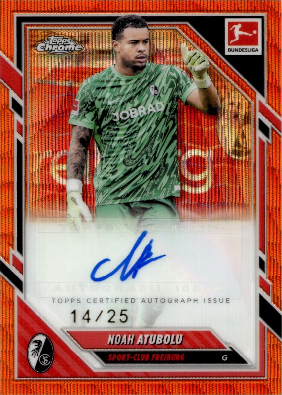 #BA-NA Noah Atubolu Orange Wave 14/25 Autograph