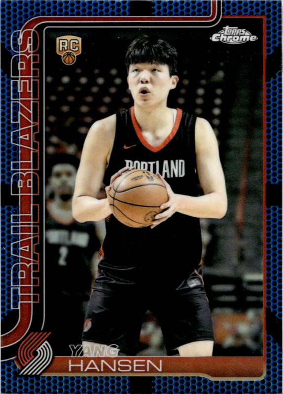 #266 Yang Hansen RC Refractors Blue Basketball 069/150