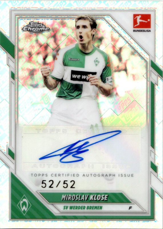 #BA-MKL Miroslav Klose Topps Fractor 52/52 Autograph