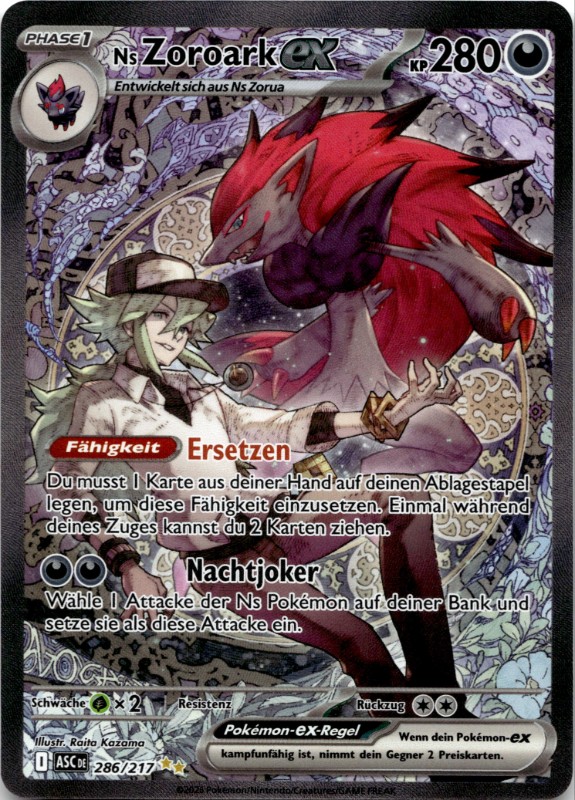 Ns Zoroark ex #286/217 Special Illustration Rare