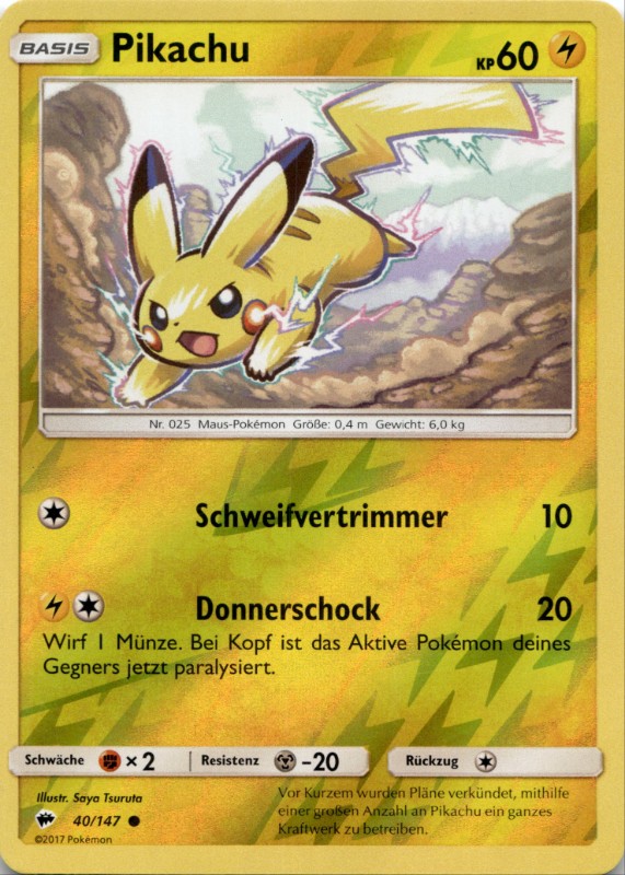 Pikachu Reverse Foil #40/147