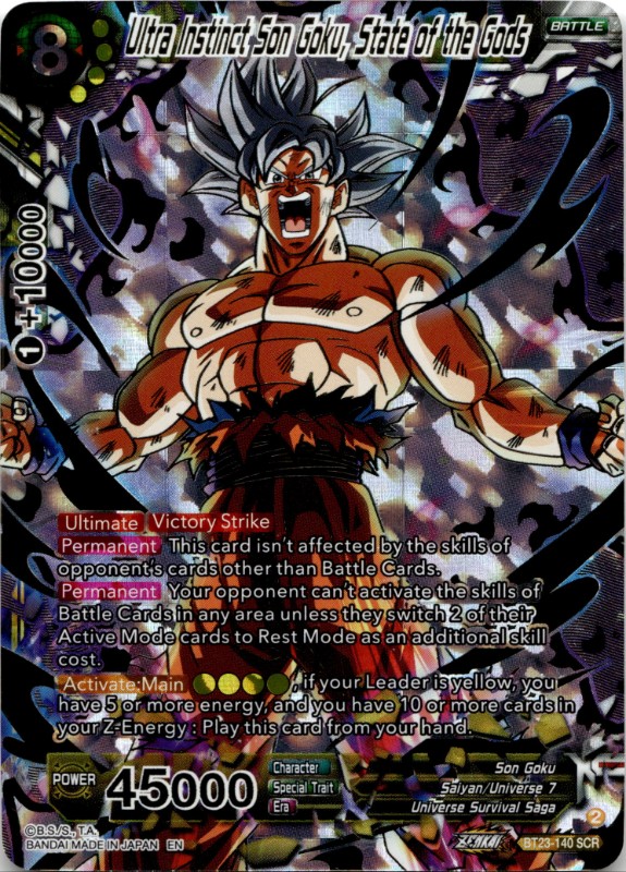 Ultra Instinct Son Goku, State of the Gods #BT23-140 SCR