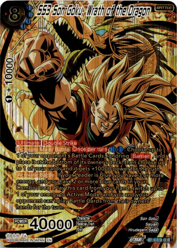 SS3 Son Goku, Wrath of the Dragon #BT24-138 GDR