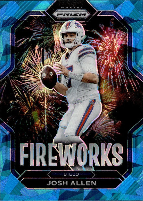 #F-8 29 Josh Allen Blue Ice Prizms 10/99 Fireworks