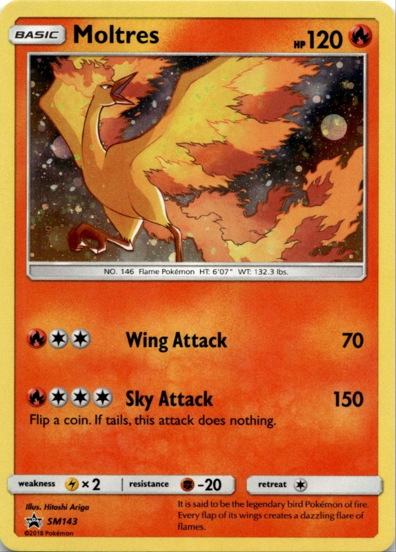 Moltres Holo #SM143 Black Star Promo