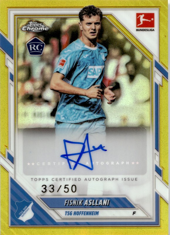 #BA-FA Fisnik Asllani RC Gold 33/50 Autograph