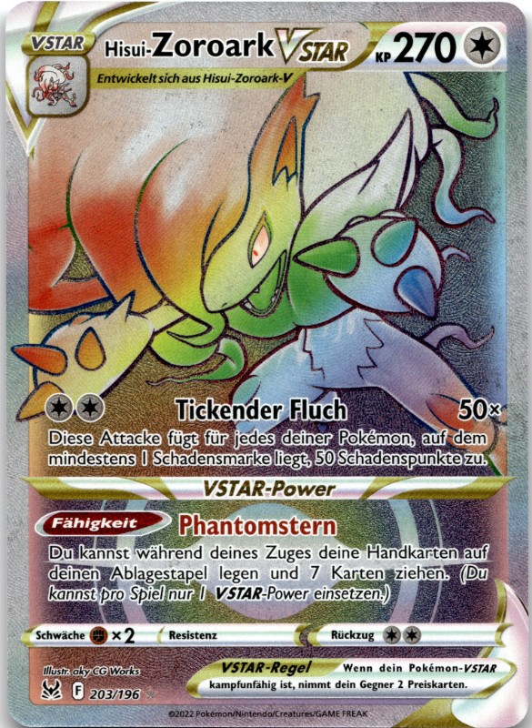 Hisui-Zoroark Vstar #203/196