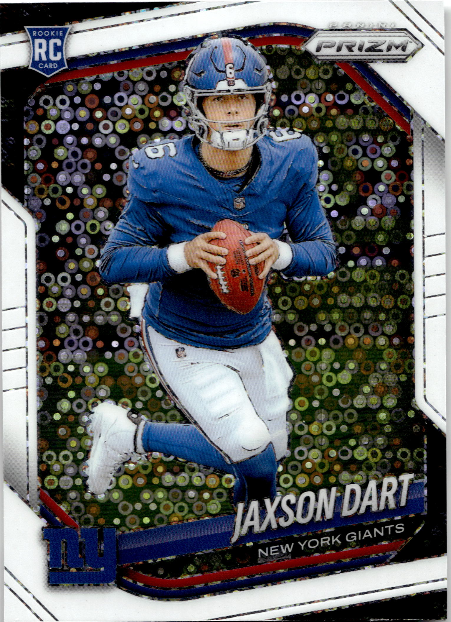 #332 Jaxson Dart RC Prizm White Disco