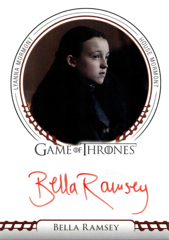 #Bella Ramsey as Lyanna Mormont RED Sigil Auto