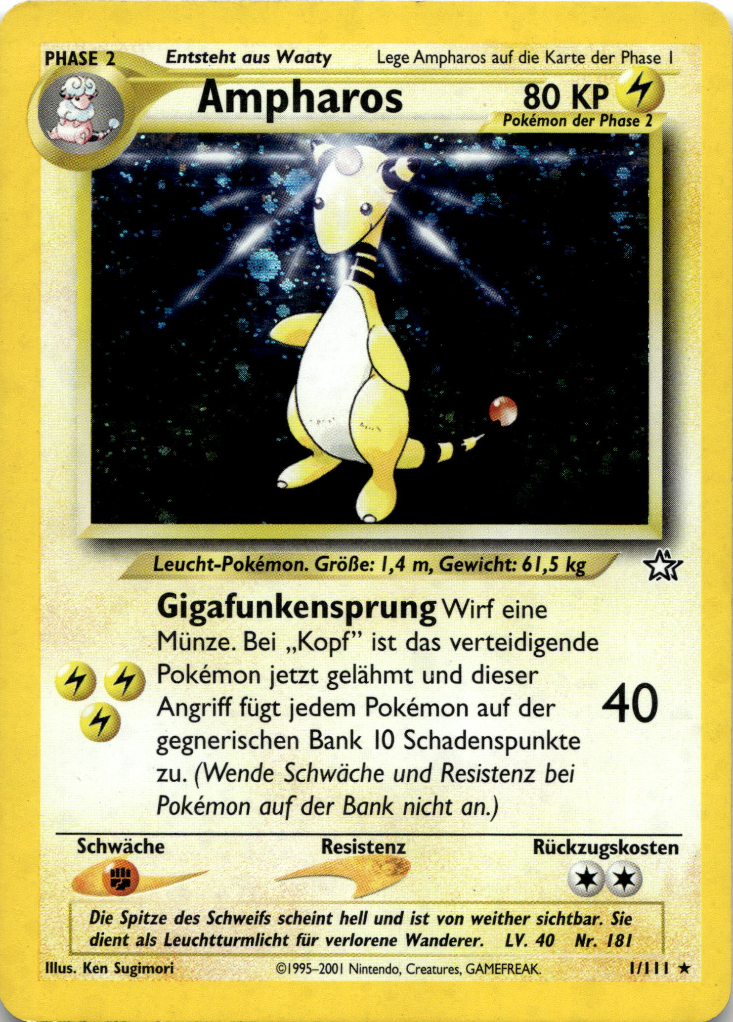 Ampharos Holo #1/111