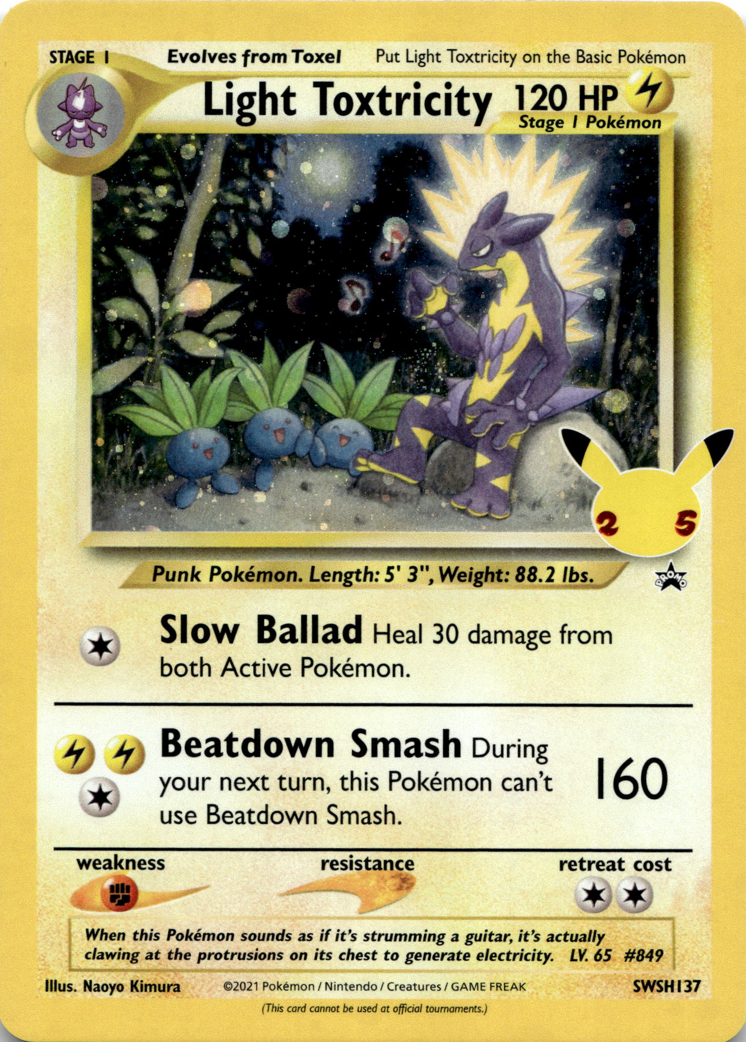 Light Toxtricity Holo #SWSH137 Black Star Promo