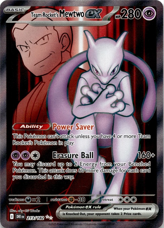 Team Rocket's Mewtwo ex #213/182 Ultra Rare