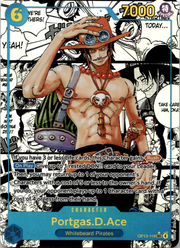 Portgas.D.Ace #OP13-119 Manga Alternate Art