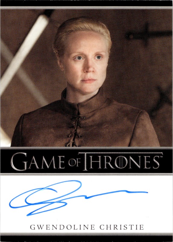 #Gwendoline Christie as Brienne of Tarth Bordered Autographs