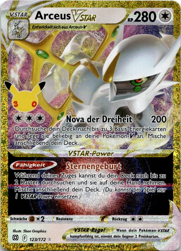 Arceus VStar 30TH #123/172