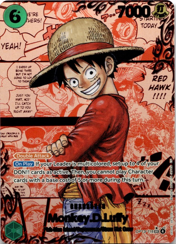 Monkey.D.Luffy #OP13-118 RED MANGA ALTERNATE ART