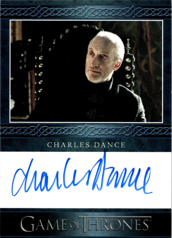 #Charles Dance as Tywin Lannister Blue Autograph