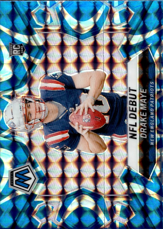 #273 Drake Maye RC Blue Reactive Mosaic