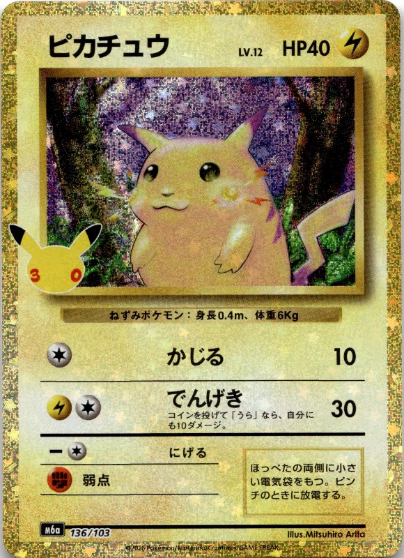 Pikachu Holo #136/103