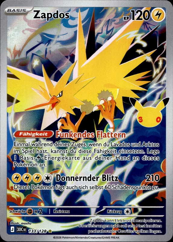 Zapdos #133/128 Illustration Rare
