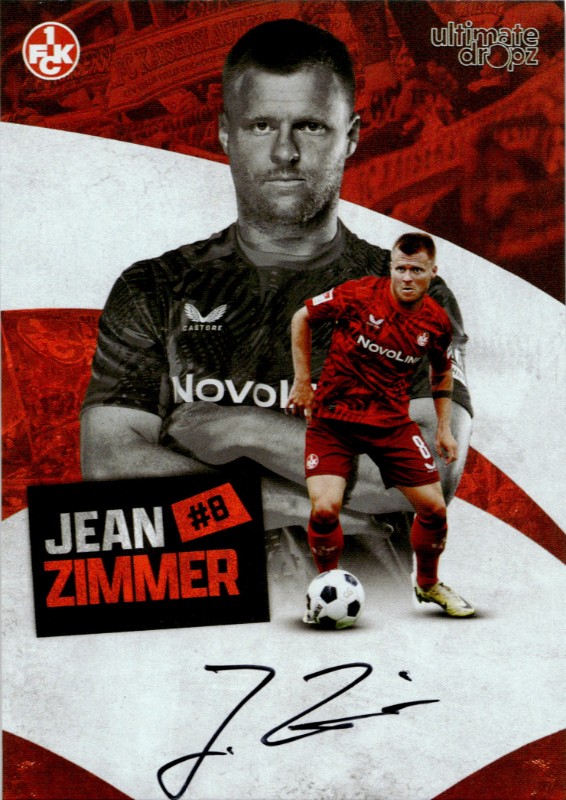 #8 Jean Zimmer On Card Signature Red 03/70